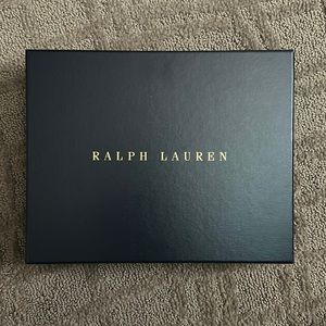 NWOT Ralph Lauren Blue Gift Box wirh tissue and blue ribbon.